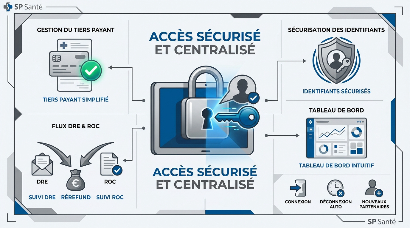 Interface de connexion sécurisée au portail sp santé professionnel de santé